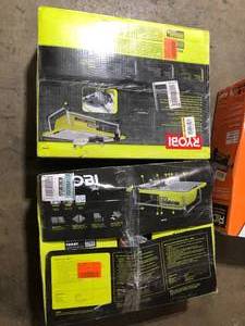 Lot of 2 RYOBI 4.8 -Amps 7 in. Blade Corded Tabletop Wet Tile Saw Customer Returns See Pictures