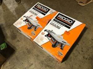 Lot of 2 RIDGID 6.5 Amp 7 in. Blade Corded Table Top Wet Tile Saw  Customer Returns See Pictures