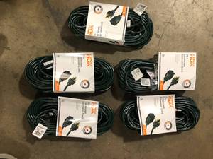 Lot of HDX 75 ft. 163 Green Outdoor Extension Cord (1-Pack)  Customer Returns See Pictures