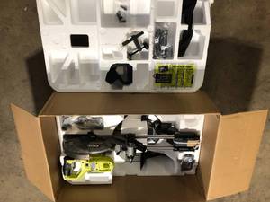 RYOBI ONE HP 18V Brushless Cordless 10 in. Sliding Compound Miter Saw Kit with 4.0 Ah HIGH PERFORMANCE Battery and Charger Customer Returns See Pictures