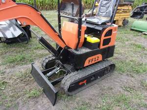 lot 2 image: New 2023 FF12 Mini Excavator Manufactured by FF Industrial - Weighs about 2000 lbs.  Has a 13 hp. Briggs & Stratton