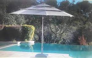 lot 16 image: Proshade 11ft Collar Tilt Market Umbrella-Spectrum Dove color