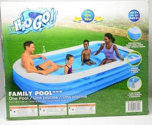 lot 34 image: H2O GO Inflatable Family Pool (10 x 6 x 22)