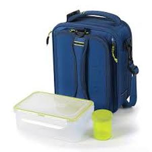 lot 39 image: Titan Deep Freeze Expandable Lunch Box, Blue - 2 Ice Walls Included