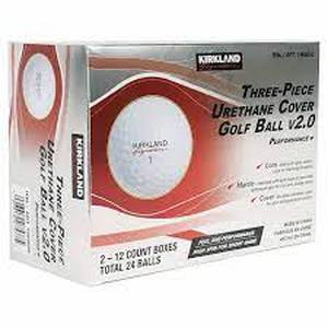 lot 42 image: KIRKLAND Signature Three-Piece Urethane Cover v2.0 Golf Balls (New 24 ct box)