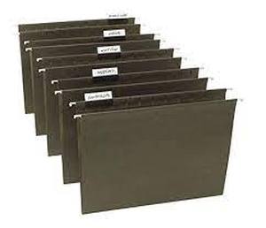 lot 74 image: Lot of 10 BOXES OF 25 OFFICE DEPO 5-TAB HANGING FOLDERS