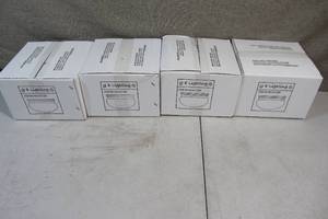 lot 81 image: Lot of 4 9 Flush Mount  Brushed Nickel