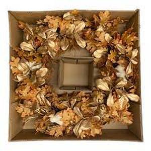 lot 68 image: Members Mark 30 Seasonal Decor Harvest Wreath, Gold