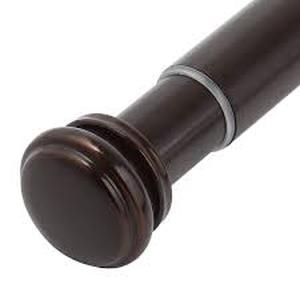 lot 120 image: 72 in. - 144 in. Mix and Match Telescoping 1 in. Single Curtain Rod in Oil-Rubbed Bronze