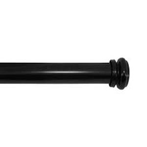 lot 122 image: 72 in. - 144 in. Mix and Match Telescoping 1 in. Single Curtain Rod in Matte Black