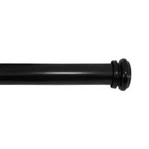 lot 124 image: 36 in. - 72 in. Mix and Match Telescoping 1 in. Single Curtain Rod in Matte Black