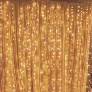 lot 115 image: OVE Waterfall Curtain String Lights 1200 LED Bulbs