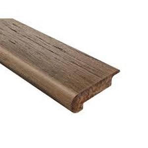 Strand Woven Bamboo Cobblestone 0.690 in. Thick x 30.25 in. Wide x 72 in. in Length Bamboo Overlap Stair Nose Molding