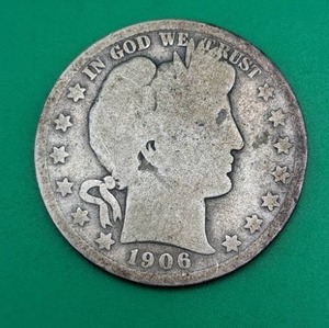 1906 Barber Silver Half Dollar