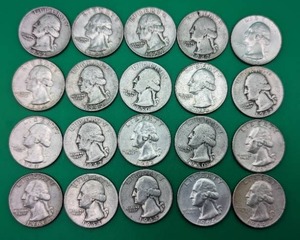Twenty Pre-1964 Silver Quarters