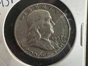 1957 D Franklin Half Dollar