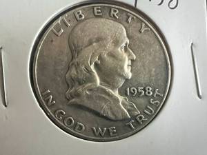 1958 D Franklin Half Dollar