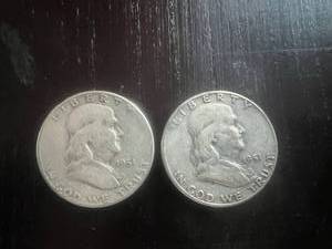 2 - 1951 Franklin Half Dollars