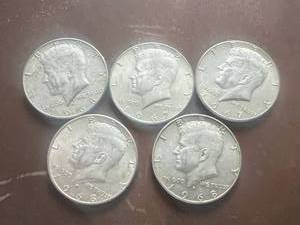 5 - Kennedy Half Dollars 40% Silver