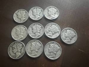 10 Mercury Dimes
