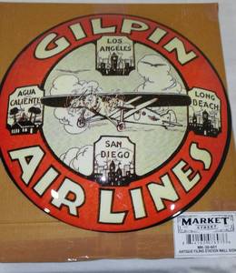 lot 526 image: Gilpin Airlines  Metal Sign.