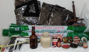 lot 671 image: Wegmans Snuff Pottery Stoneware Crock, And More.