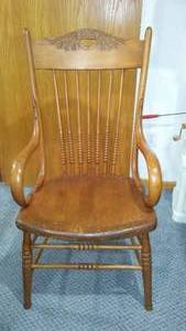 lot 690 image: Antique Wood chair.