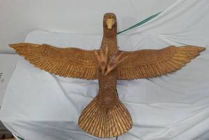 lot 639 image: Wood Carved Bird.