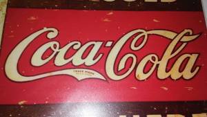 lot 700 image: Coca Cola Sold Here Metal Sign.