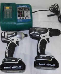 lot 761 image: Makita 18 Volt Lithium-Ion Impact, Drill with Charge.