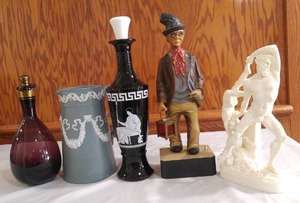 Glass Bottles, Pitcher And More.