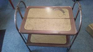 Collapsible Mid Century Rolling Cart.