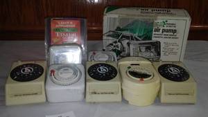 12 Volt Air Pump And -Ten House Timers.