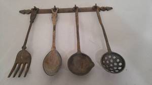 Primitive Cast Hanging Utensils