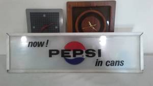 Pepsi Sign And Clocks.