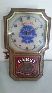 Pabst Blue Ribbon Beer Clock.