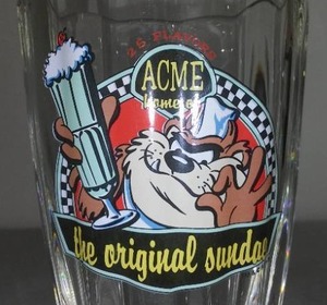 Taz, Tasmanian Devil Soda Fountain Glass.