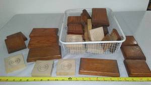 Rosette Corners and Blanks in Wire Basket.