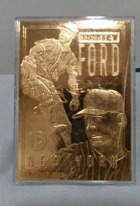 Whitney Ford 23 Carat Gold Baseball Card.