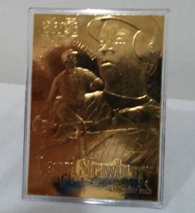 Darryl Strawberry 23 Carat Gold Baseball Card.