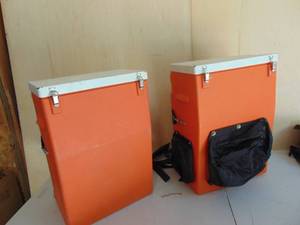 lot 31 image: 2 Hard Sided BackPacks for Dry Storage - 22 12H x 10W x 15 L