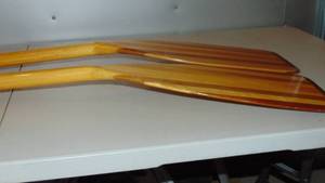 lot 16 image: Pair of Bending Branches Wooden Canoe Paddles