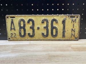 1922 License Plate