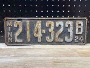 1924 License Plate