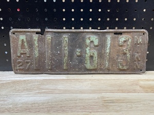1927 License Plate