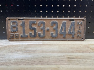 1928 License Plate