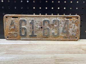 1930 License Plate