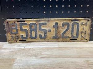 1939 License Plate