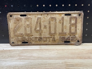1942 License Plate