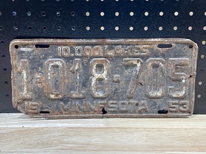 1953 License Plate